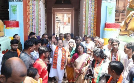 BJP national president leads vibrant roadshow in Odisha, sets sights on state government