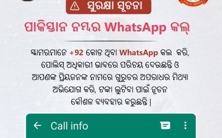 Odisha Police warns against scam calls from foreign numbers on WhatsApp