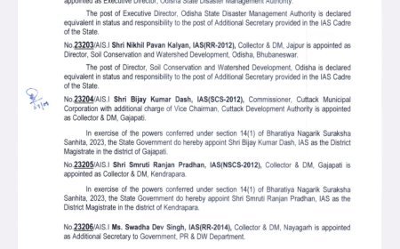 ବଦଳିଲେ କୋଡିଏ ଜିଲ୍ଲାର ଜିଲ୍ଲାପାଳ