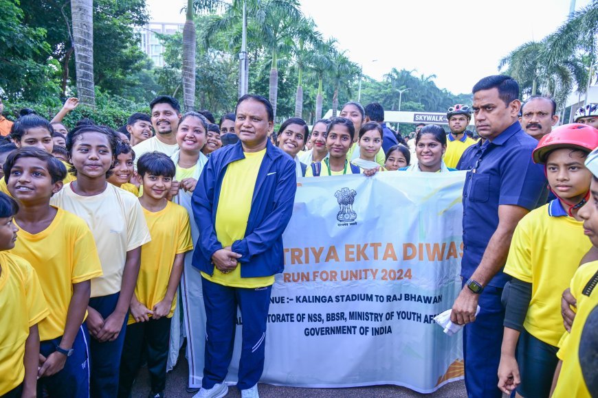 CM Mohan Charan Majhi flags off 'Run for Unity' in Bhubaneswar