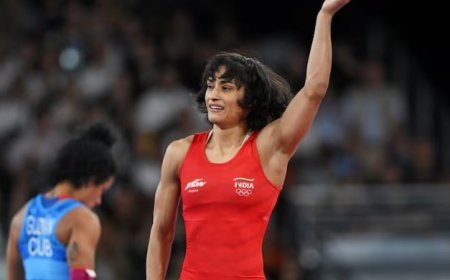 Indian wrestler Vinesh Phogat faces disqualification at Paris Olympics