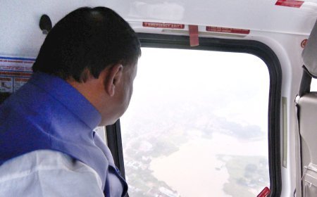 Odisha CM conducts aerial survey of Cyclone Dana-affected districts