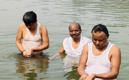 Odisha CM begins home district visit with holy dip in Baitarani River