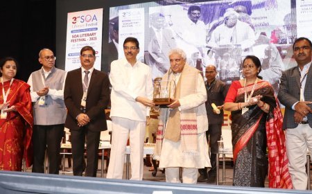 Governor Kambhampati inaugurates SOA Lit Fest, honours Javed Akhtar with first Sahitya Samman