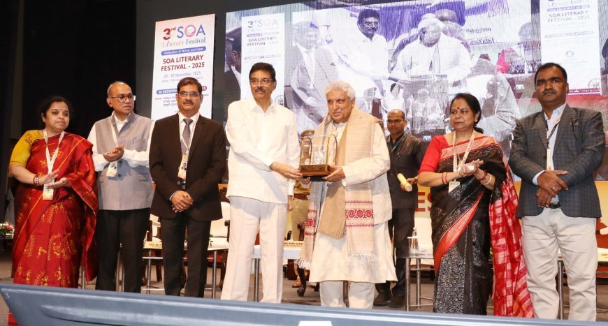 Governor Kambhampati inaugurates SOA Lit Fest, honours Javed Akhtar with first Sahitya Samman